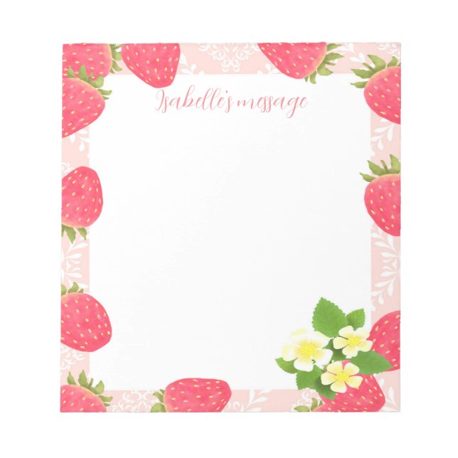 Strawberry Blank Peach Notizblock (Vorderseite)