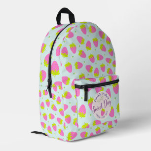 Strawberry Blue Bedruckter Rucksack