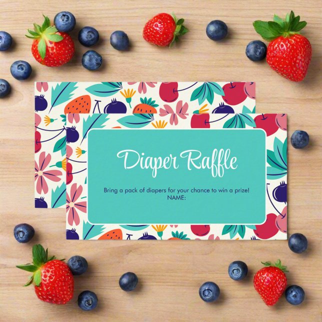 Strawberry Blueberry Berry Sweet Baby Dusche Begleitkarte (Von Creator hochgeladen)