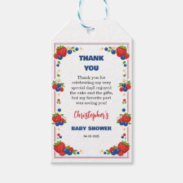 Strawberry Blueberry Berry Sweet Baby Shower Geschenkanhänger