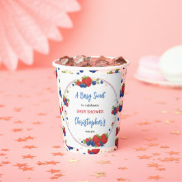 Strawberry Blueberry Berry Sweet Baby Shower Pappbecher