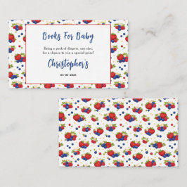 Strawberry Blueberry Berry Sweet Boy Baby Shower Begleitkarte