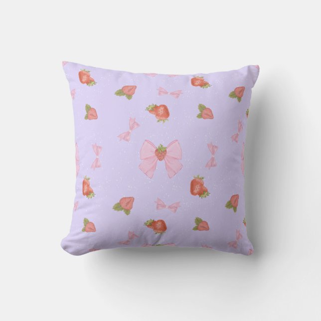 Strawberry Bow Kissen (Vorderseite)