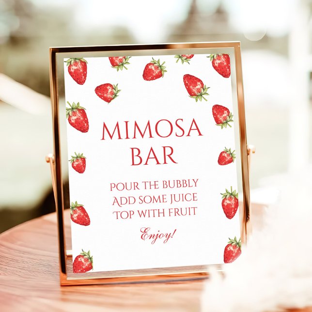 Strawberry Brautparty Mimosa Bar Poster (Von Creator hochgeladen)