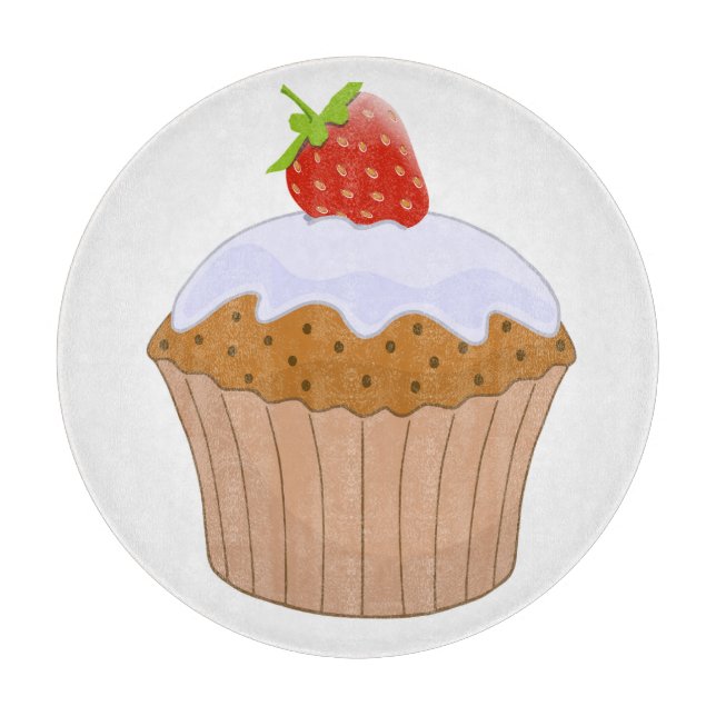 Strawberry Bun Cute Schneidebrett (Vorderseite)