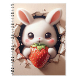 Strawberry Bunny Notebook Notizblock