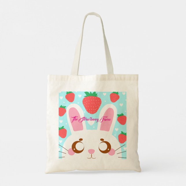Strawberry Bunny Tragetasche (Rückseite)