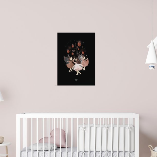 STRAWBERRY BUTTERFLY von Alexandra Dikaia Poster (Kinderzimmer 2)