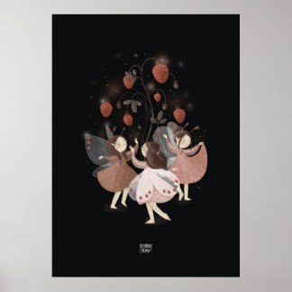 STRAWBERRY BUTTERFLY von Alexandra Dikaia Poster