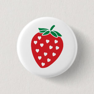 Strawberry Button Sweet Liebe Heart Strawberry But