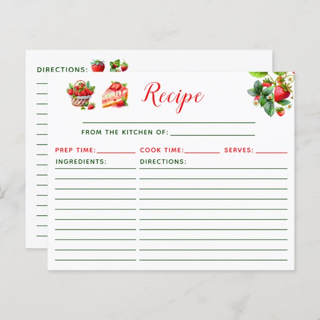 Strawberry Cake Recipe (Vorne/Hinten)