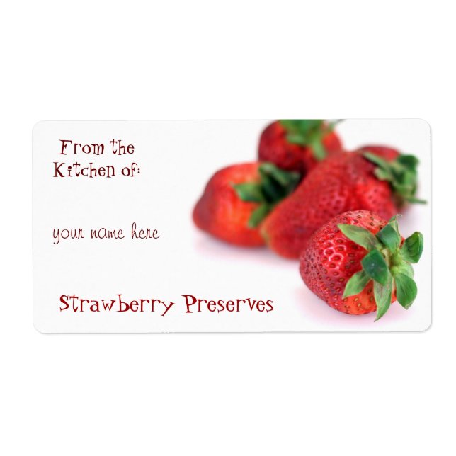 Strawberry Canning Labels (Vorne)