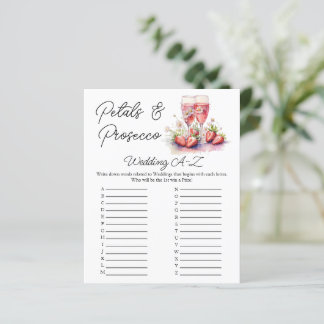 Strawberry Champagne Brautparty Wedding Game