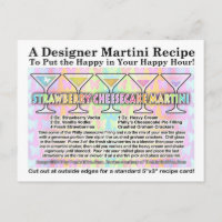 Strawberry Cheesecake Spring Martini Rezept Card