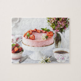 Strawberry Cheesecake Tee Party Blume Puzzle