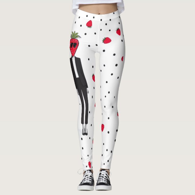 Strawberry Chic – Quirky Fashion Leggings Add a pl (Vorderseite)