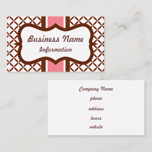 Strawberry Chocolate Business Card Visitenkarte (Vorne/Hinten)