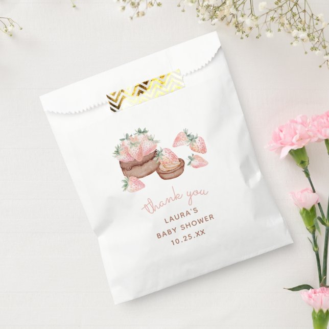 Strawberry Chocolate Cake Berry Sweet Baby Dusche Geschenktütchen (Versiegelt)