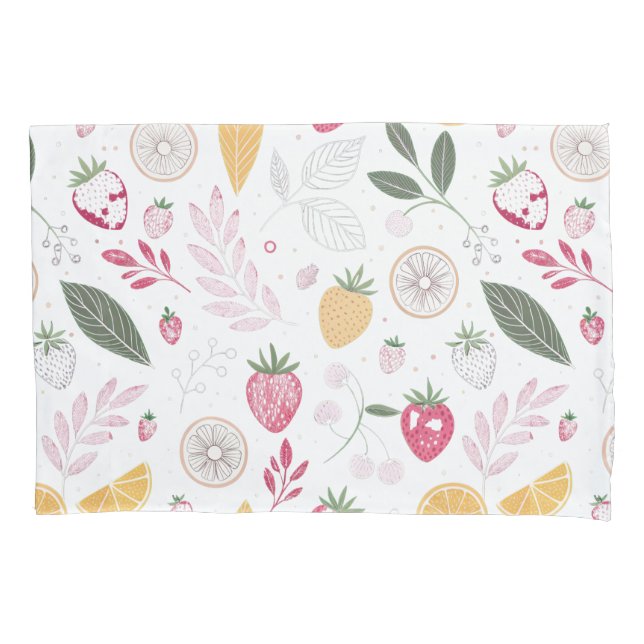 Strawberry Citrus Frucht Pillowcase Kissenbezug (Vorderseite)