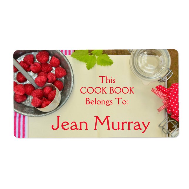 Strawberry Cook Book Label (Vorne)