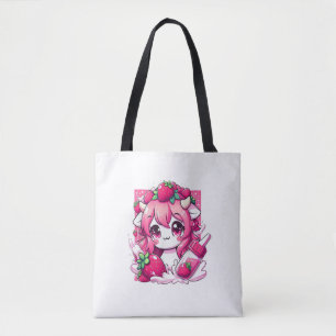Strawberry Cow Kawaii Anime Strawberry Milk _1