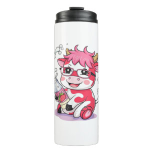 Strawberry Cow Kawaii Anime Strawberry Milk _5 Thermosbecher