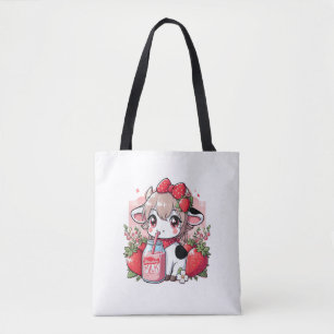 Strawberry Cow Kawaii Anime Strawberry Milk _6