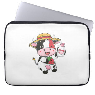 Strawberry Cow Kawaii Anime Strawberry Milk _7 Laptopschutzhülle