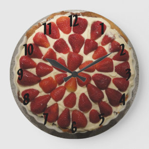 Strawberry Cream Pie Wall Clock Große Wanduhr