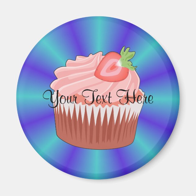 Strawberry Cupcake Magnet (Vorne)