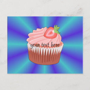 Strawberry Cupcake Postcard Postkarte