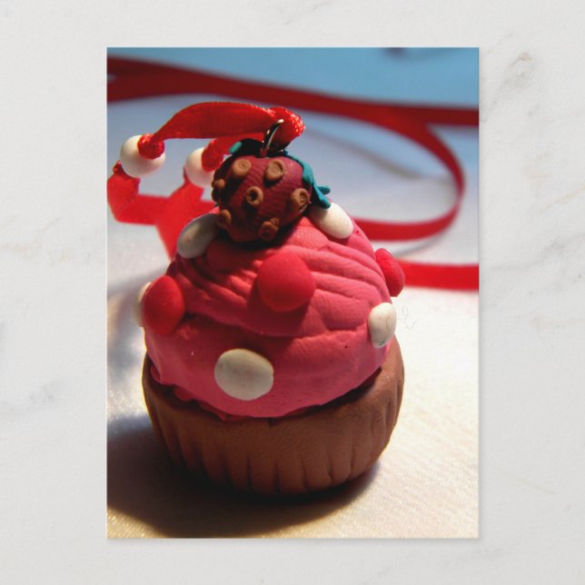 Strawberry Cupcake Postkarte (Vorderseite)