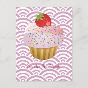 Strawberry Cupcake Postkarte