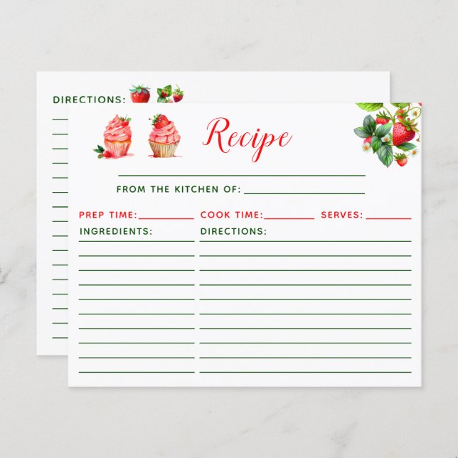 Strawberry Cupcake Recipe (Vorne/Hinten)