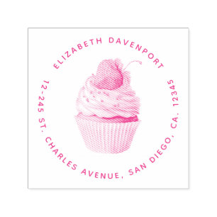 Strawberry Cupcake Sweet Dessert Adresse Permastempel