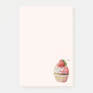 Strawberry Cupcake Sweet Dessert Post-it Klebezettel