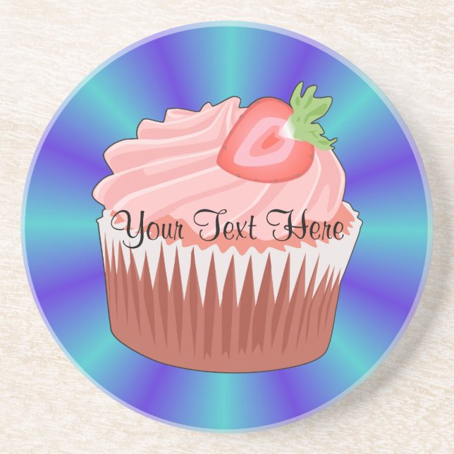 Strawberry Cupcake Untersetzer (Vorne)