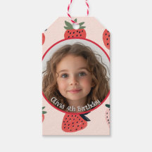 Strawberry Custom Foto and name Paper Plate