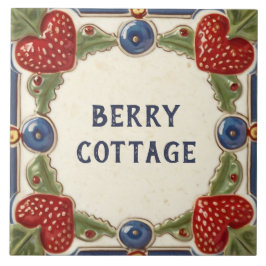 Strawberry Custom House Name Plate Plaque Sign Fliese