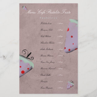 Strawberry Custom Restaurant Menu