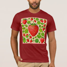 Strawberry Dadaist Artwork T-Shirt