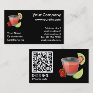 Strawberry Daiquiri Business Card Visitenkarte