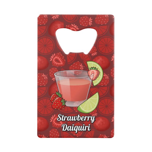 Strawberry Daiquiri Kreditkarte Flaschenöffner (Vorderseite)
