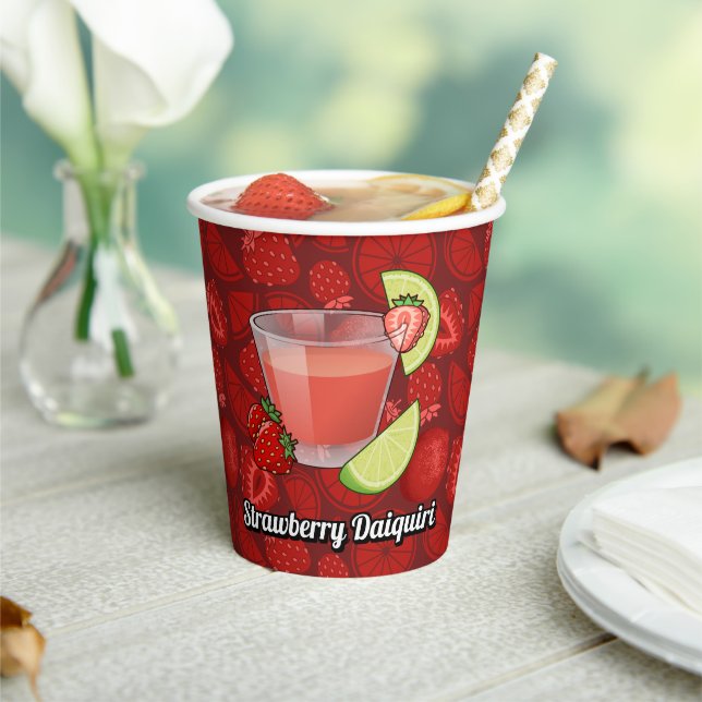 Strawberry Daiquiri Paper Cups Pappbecher (In Situ)