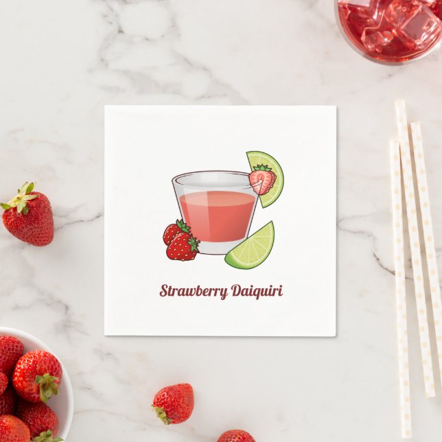 Strawberry Daiquiri Paper Napkins Serviette (Beispiel)