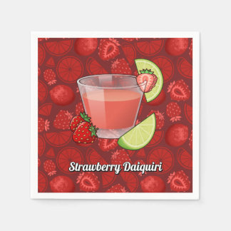 Strawberry Daiquiri Paper Napkins Serviette