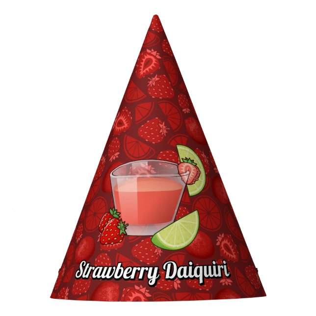 Strawberry Daiquiri Party Hat Partyhütchen (Vorderseite)