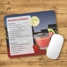 Strawberry Daiquiri Recipe Mouse Pad