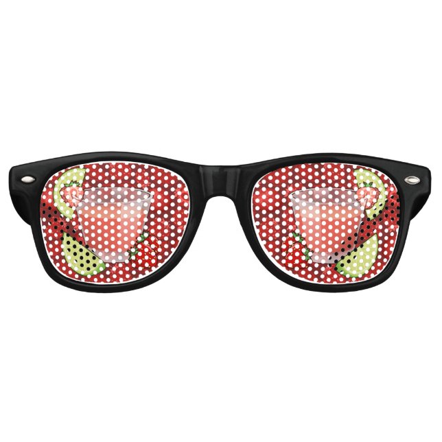 Strawberry Daiquiri Retro Sonnenbrille (Vorderseite)