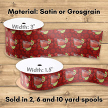 Strawberry Daiquiri Satin Ribbon